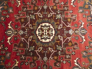 Vintage Red Floral Tribal 4'5X6'7 Hamedan Persian Rug