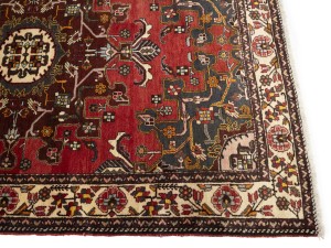 Vintage Red Floral Tribal 4'5X6'7 Hamedan Persian Rug