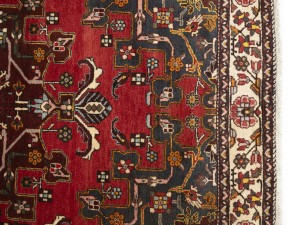 Vintage Red Floral Tribal 4'5X6'7 Hamedan Persian Rug