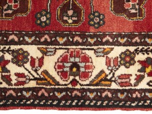 Vintage Red Floral Tribal 4'5X6'7 Hamedan Persian Rug