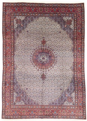 Cream Vintage Floral Classic 9X12 Mood Persian Rug