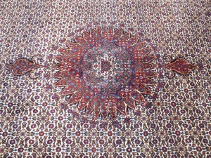 Cream Vintage Floral Classic 9X12 Mood Persian Rug