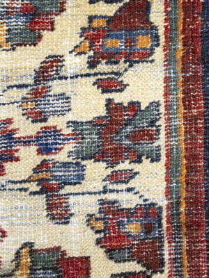 Cream Semi Antique Floral Tribal 4X6 Hamedan Persian Oriental Rug