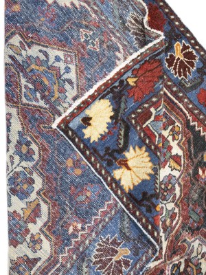 Cream Semi Antique Floral Tribal 4X6 Hamedan Persian Oriental Rug