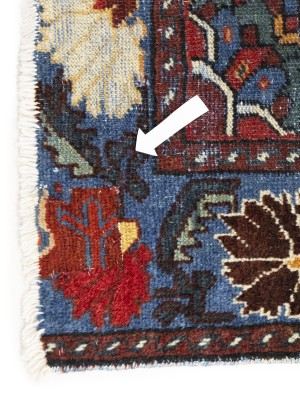 Cream Semi Antique Floral Tribal 4X6 Hamedan Persian Oriental Rug