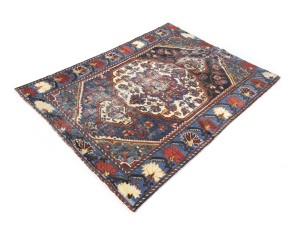 Cream Semi Antique Floral Tribal 4X6 Hamedan Persian Oriental Rug