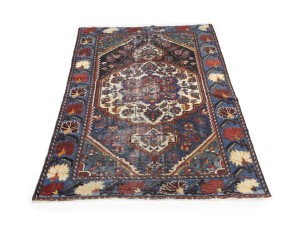 Cream Semi Antique Floral Tribal 4X6 Hamedan Persian Oriental Rug