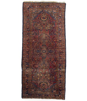 Red Vintage Floral 3X7 Sarouk Persian Oriental Rug