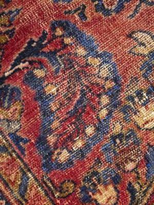 Red Vintage Floral 3X7 Sarouk Persian Oriental Rug