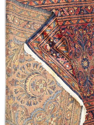 Red Vintage Floral 3X7 Sarouk Persian Oriental Rug