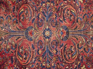 Red Vintage Floral 3X7 Sarouk Persian Oriental Rug
