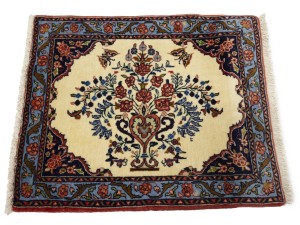 Cream Floral Tribal 2X2'3 Bidjar Halvaei Persian Oriental Rug