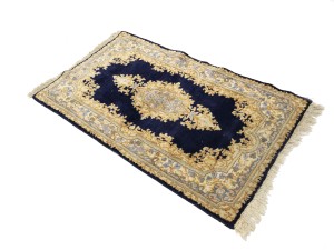 Dark Navy Vintage Traditional Floral 3X5 Kerman Persian Oriental Rug