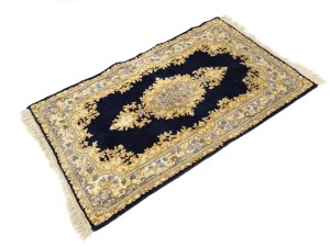 Dark Navy Vintage Traditional Floral 3X5 Kerman Persian Oriental Rug