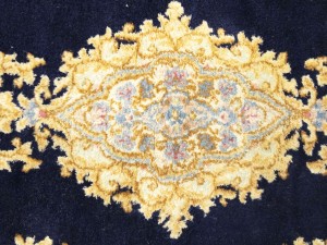 Dark Navy Vintage Traditional Floral 3X5 Kerman Persian Oriental Rug