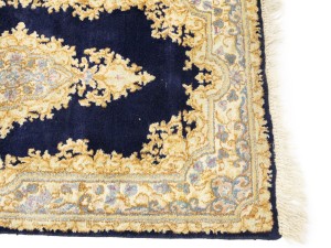 Dark Navy Vintage Traditional Floral 3X5 Kerman Persian Oriental Rug
