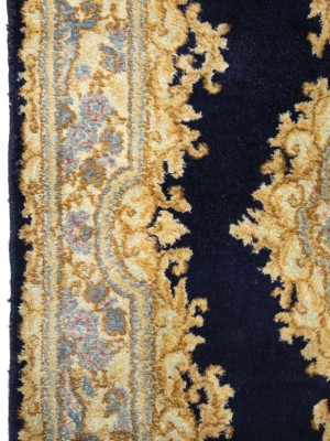 Dark Navy Vintage Traditional Floral 3X5 Kerman Persian Oriental Rug