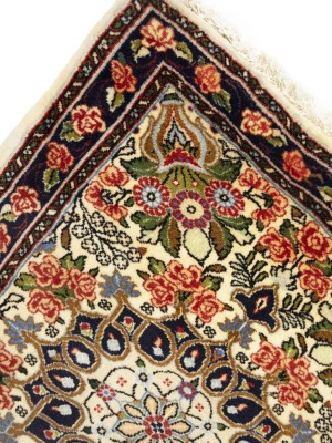 Cream Floral Tribal 2'3X2'7 Bidjar Halvaei Persian Rug