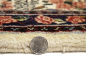 Cream Floral Tribal 2'3X2'7 Bidjar Halvaei Persian Rug