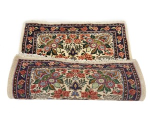 Cream Floral Tribal 2'3X2'7 Bidjar Halvaei Persian Rug