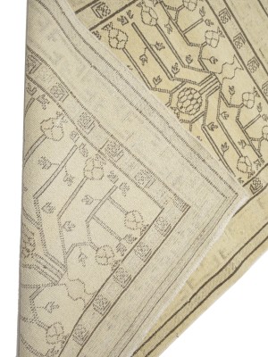 Beige Vintage Classic 3X5 Tabriz Persian Oriental Rug