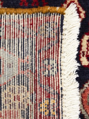 Purple-navy Vintage Floral Tribal 4'4X8 Hamedan Persian Oriental Rug