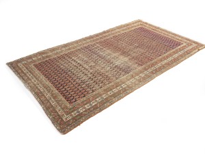 Orange-red Antique Tribal 5X9'7 Malayer Persian Runner Rug