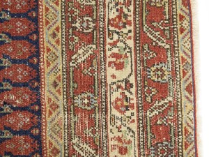 Orange-red Antique Tribal 5X9'7 Malayer Persian Runner Rug