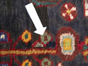 Purple-navy Vintage Floral 3'7X12'8 Hamedan Persian Runner Rug