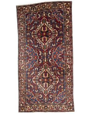 Red Vintage Floral 5X10 Bakhtiari Persian Runner Oriental Rug