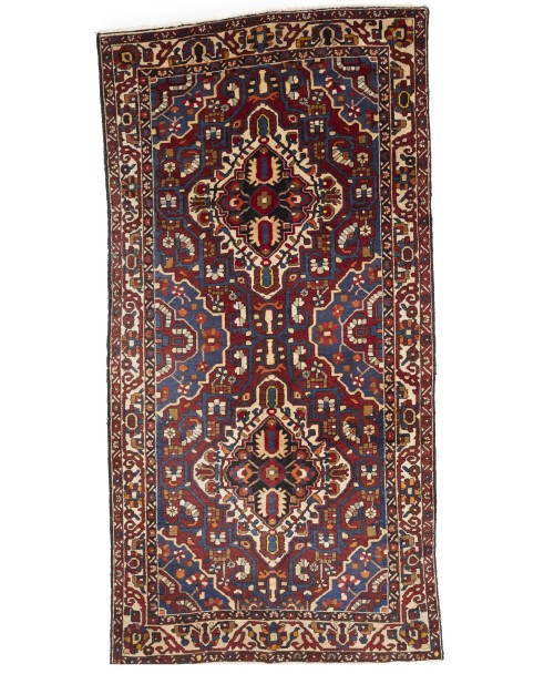 Red Vintage Floral 5X10 Bakhtiari Persian Runner Oriental Rug