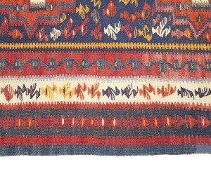Multicolored Tribal Kelim 4X9 Persian Runner Oriental Rug