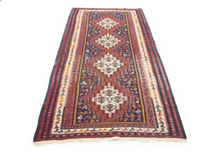 Multicolored Tribal Kelim 4X9 Persian Runner Oriental Rug