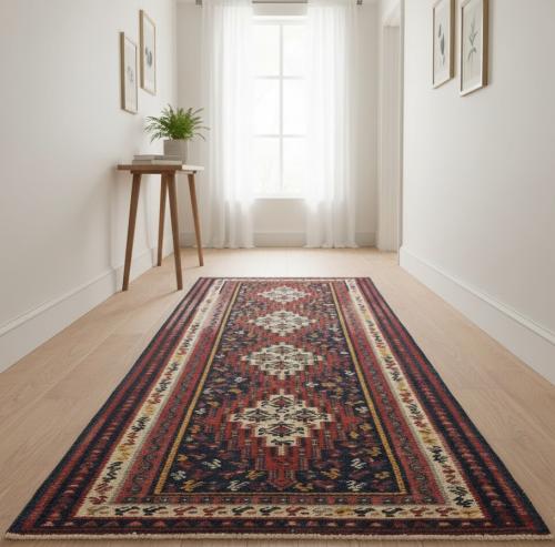 Multicolored Tribal Kelim 4X9 Persian Runner Rug