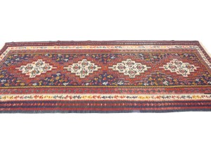 Multicolored Tribal Kelim 4X9 Persian Runner Oriental Rug