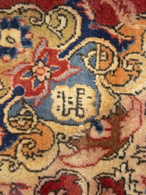 Red Semi Antique Floral 4'5X7 Kashmar Persian Oriental Rug