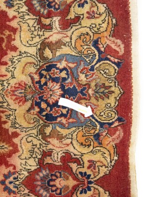 Red Semi Antique Floral 4'5X7 Kashmar Persian Oriental Rug