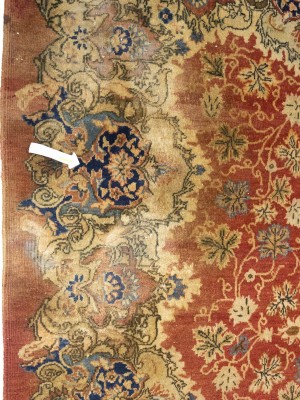 Red Semi Antique Floral 4'5X7 Kashmar Persian Oriental Rug