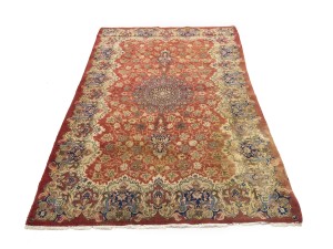 Red Semi Antique Floral 4'5X7 Kashmar Persian Oriental Rug