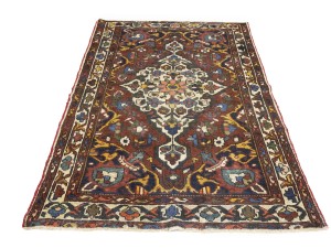 Red Semi Antique Floral 4'5X6'5 Bakhtiari Persian Oriental Rug
