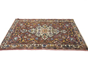 Red Semi Antique Floral 4'5X6'5 Bakhtiari Persian Oriental Rug