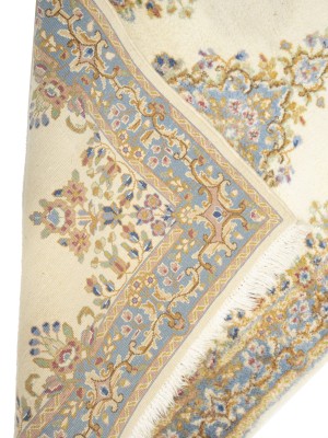 Cream Vintage Traditional Floral 3X5 Kerman Persian Oriental Rug