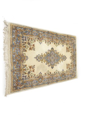 Cream Vintage Traditional Floral 3X5 Kerman Persian Oriental Rug