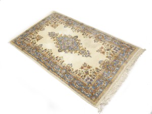 Cream Vintage Traditional Floral 3X5 Kerman Persian Oriental Rug