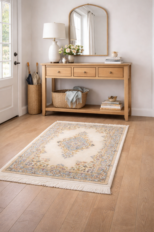 3'1 x 5'0 Hand Knotted Kerman Floral Persian Wool Rug