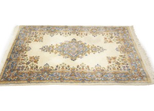 Cream Vintage Traditional Floral 3X5 Kerman Persian Oriental Rug