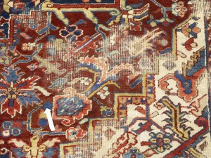 Red Semi Antique Floral 9X12 Heriz Persian Oriental Rug