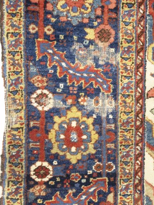 Red Semi Antique Floral 9X12 Heriz Persian Oriental Rug