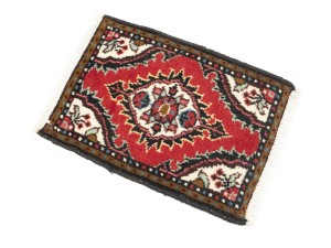 Vintage Red Floral Tribal 1'3X1'7 Hamedan Persian Oriental Rug