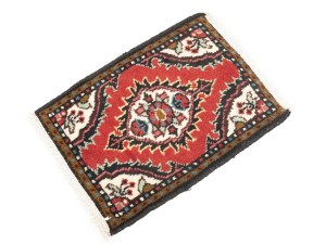 Vintage Red Floral Tribal 1'3X1'7 Hamedan Persian Oriental Rug
